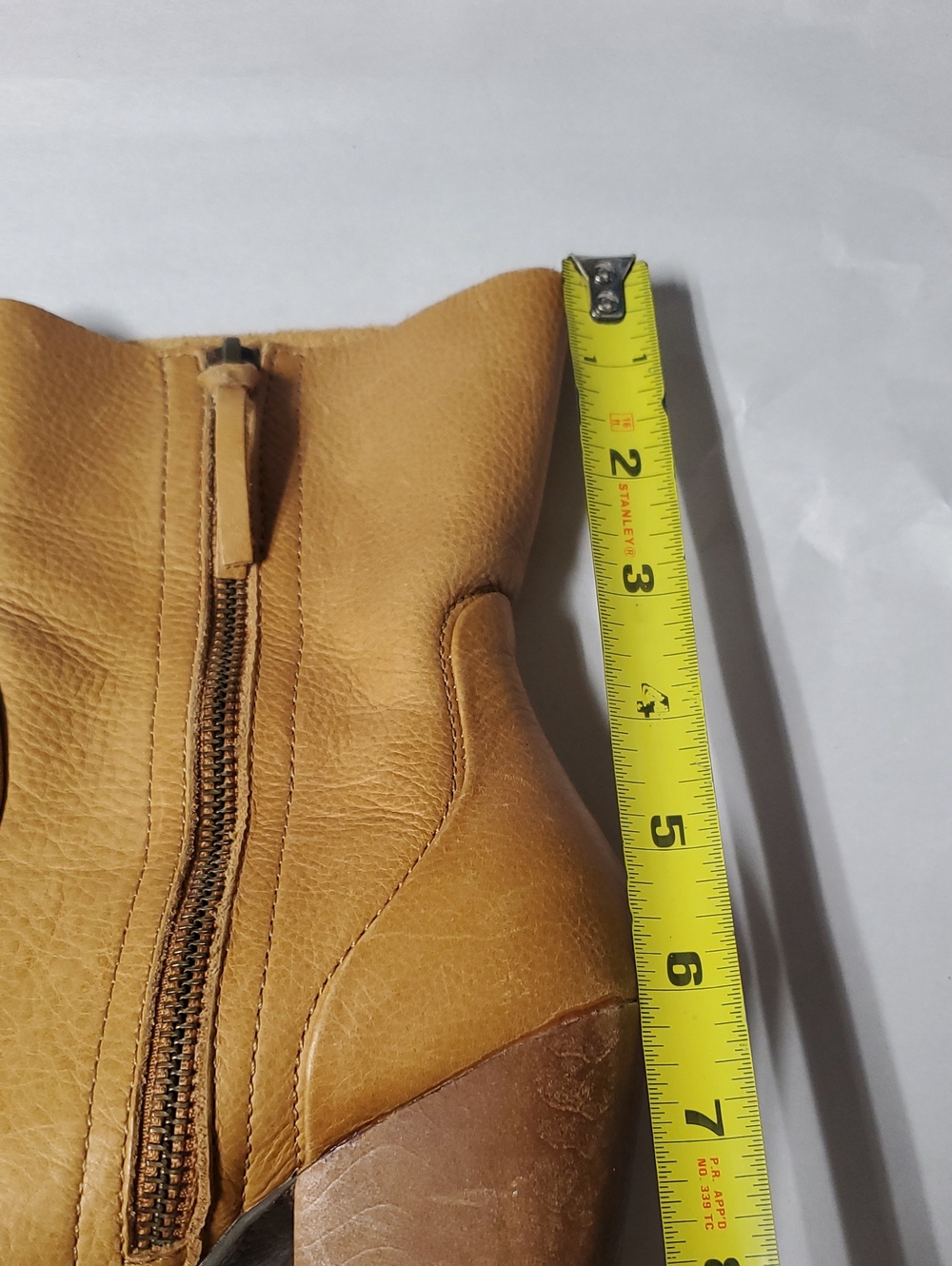 Latigo FRIENDS Tan Leather Block Heel Booties Size 7.5 BoHo 70s Western Romance - Picture 14 of 16